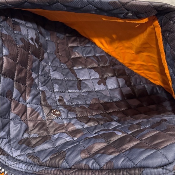 MZ Wallace Bag Laptop Metro Organizer Sleeve Blue Black Camouflage Quilted Nylon - Picture 16 of 17